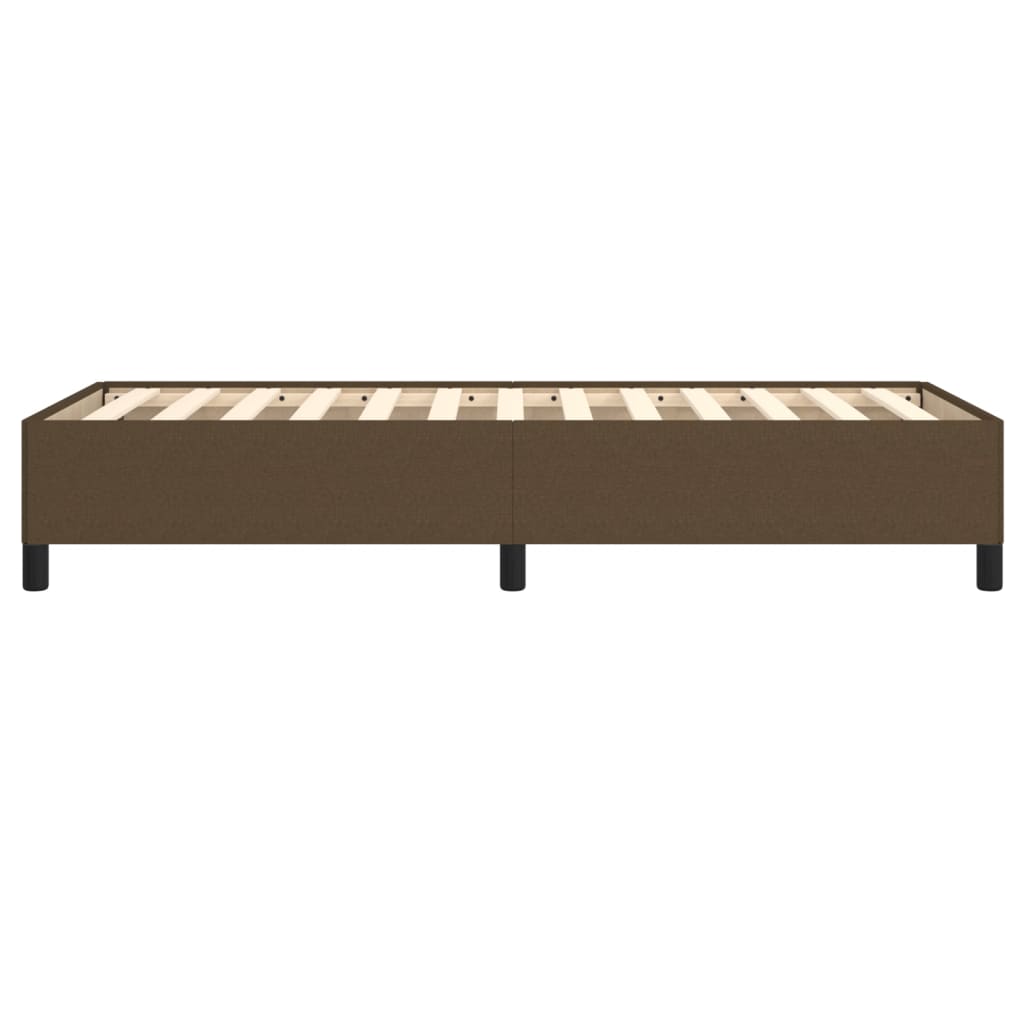 Cadre de lit Marron foncé 100x200 cm Tissu Lits & cadres de lit vidaXL   