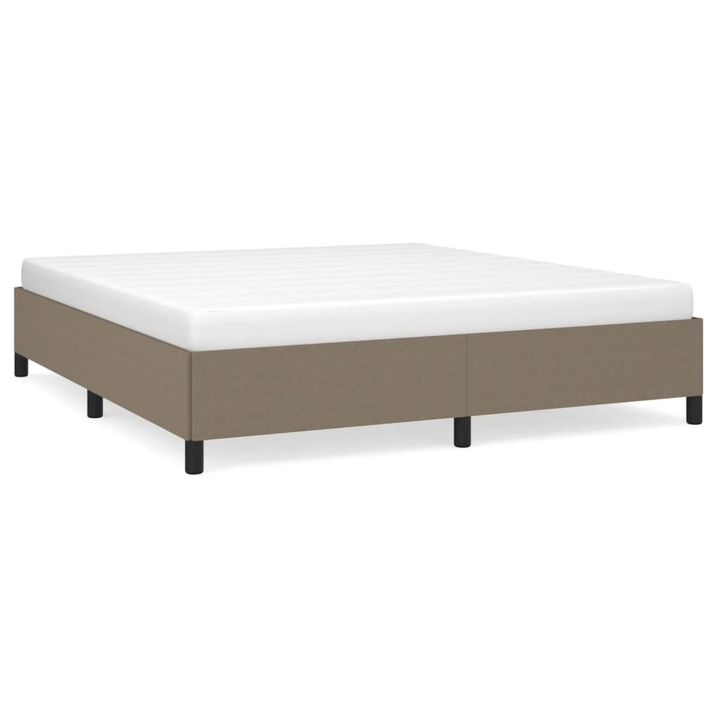 Cadre de lit Taupe 160x200 cm Tissu Lits & cadres de lit vidaXL   