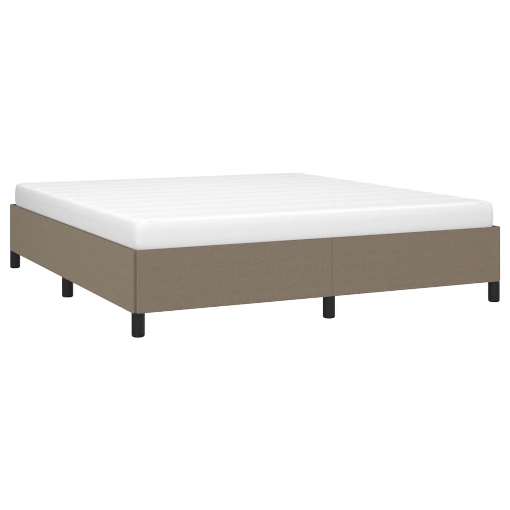 Cadre de lit Taupe 160x200 cm Tissu Lits & cadres de lit vidaXL   