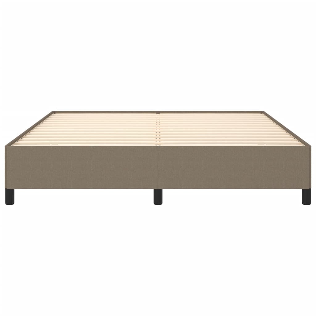 Cadre de lit Taupe 160x200 cm Tissu Lits & cadres de lit vidaXL   