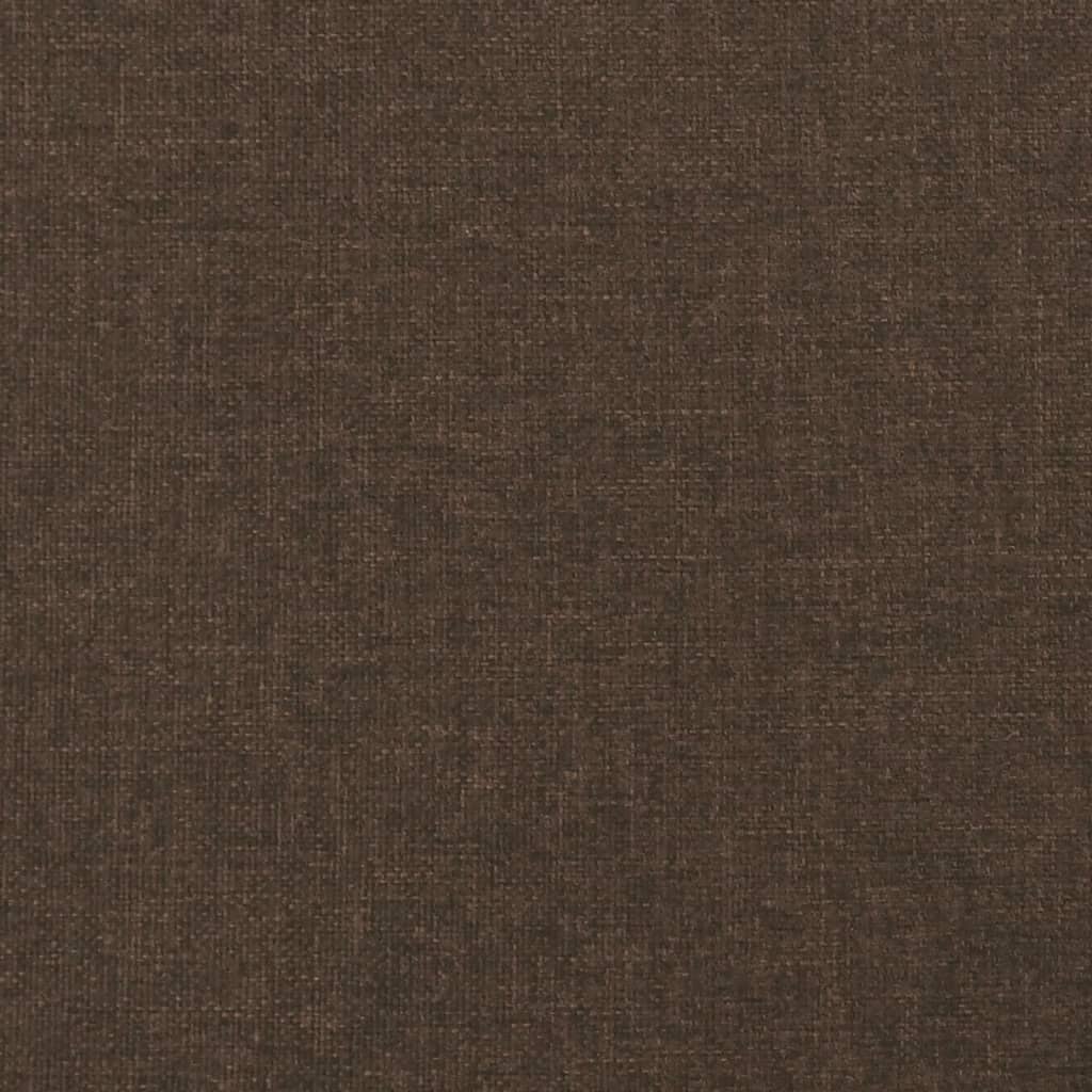 Cadre de lit Marron foncé 200x200 cm Tissu Lits & cadres de lit vidaXL   