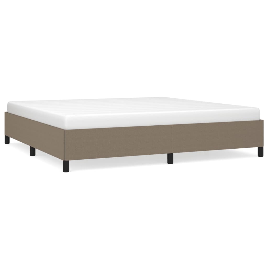 Cadre de lit Taupe 200x200 cm Tissu Lits & cadres de lit vidaXL   