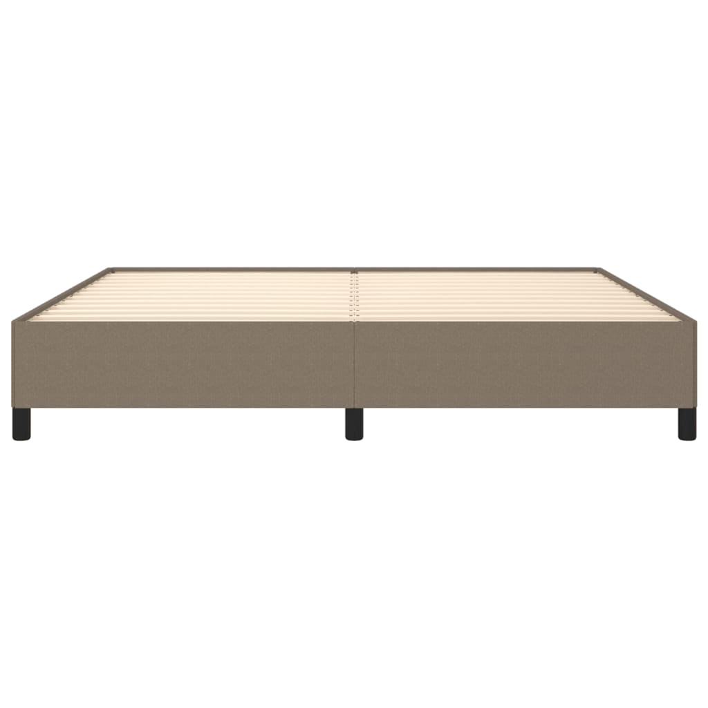 Cadre de lit Taupe 200x200 cm Tissu Lits & cadres de lit vidaXL   