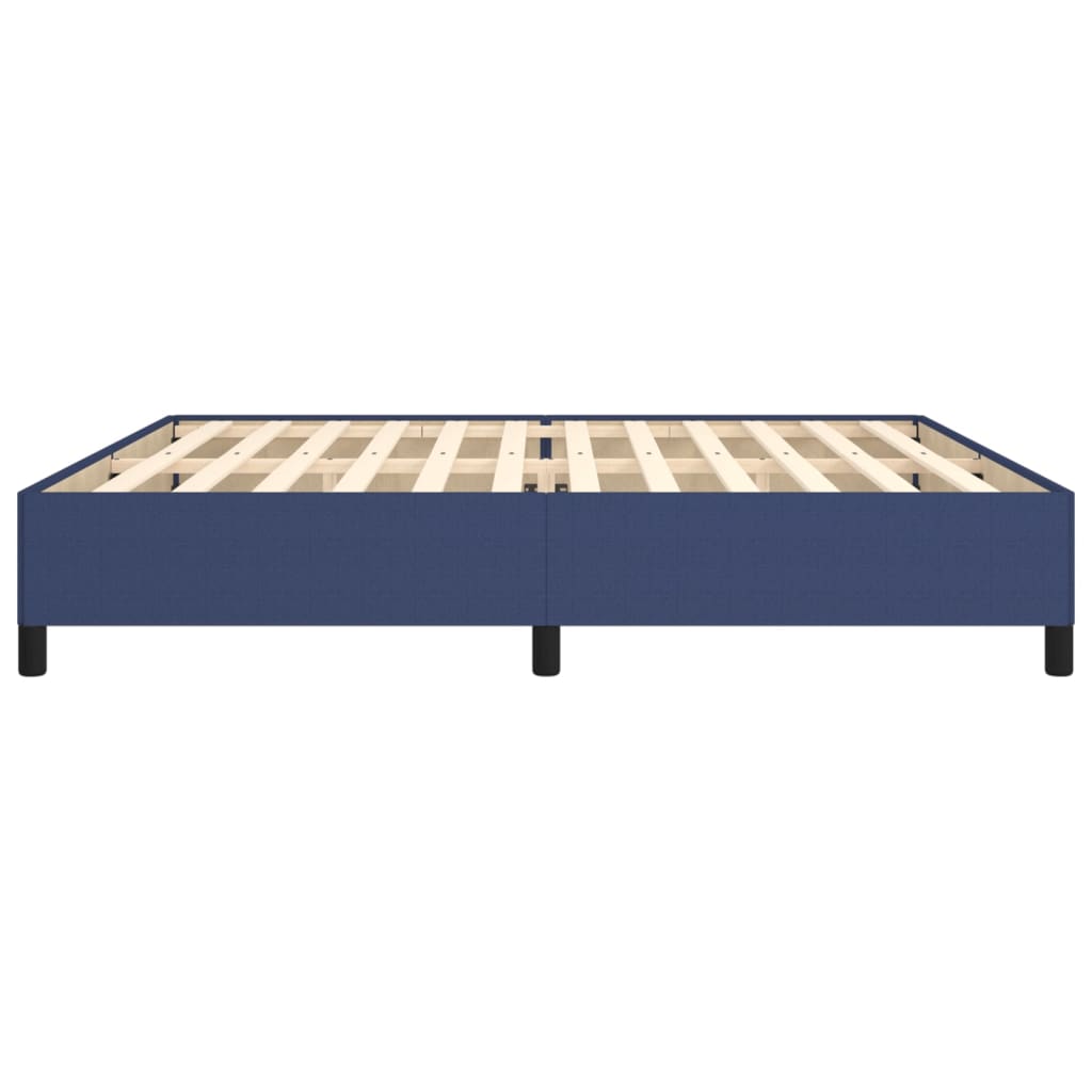 Cadre de lit Bleu 200x200 cm Tissu Lits & cadres de lit vidaXL   