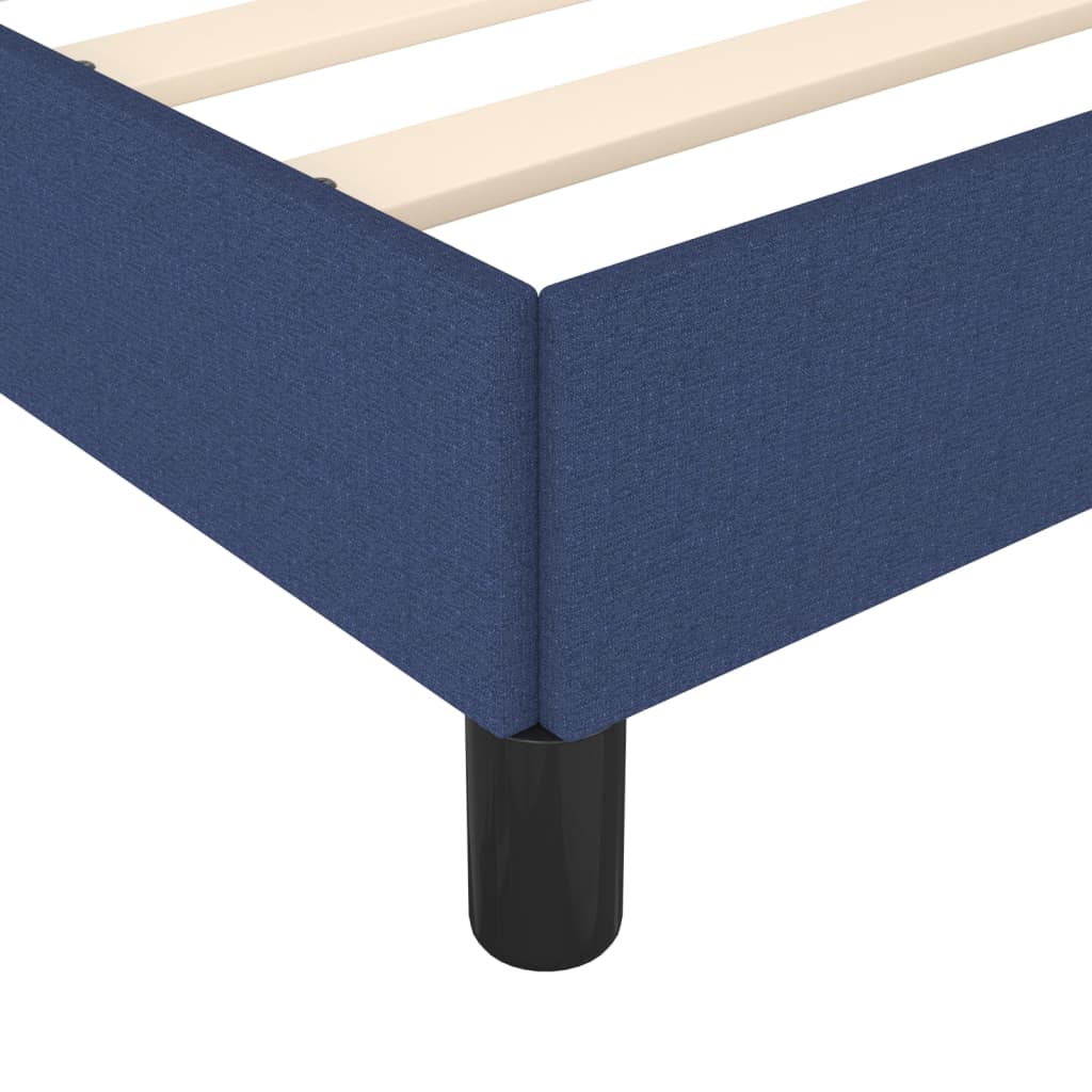 Cadre de lit Bleu 200x200 cm Tissu Lits & cadres de lit vidaXL   