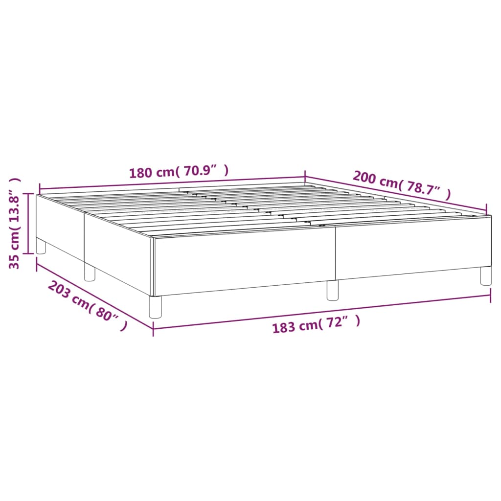 Cadre de lit Blanc 180x200 cm Similicuir Lits & cadres de lit vidaXL   