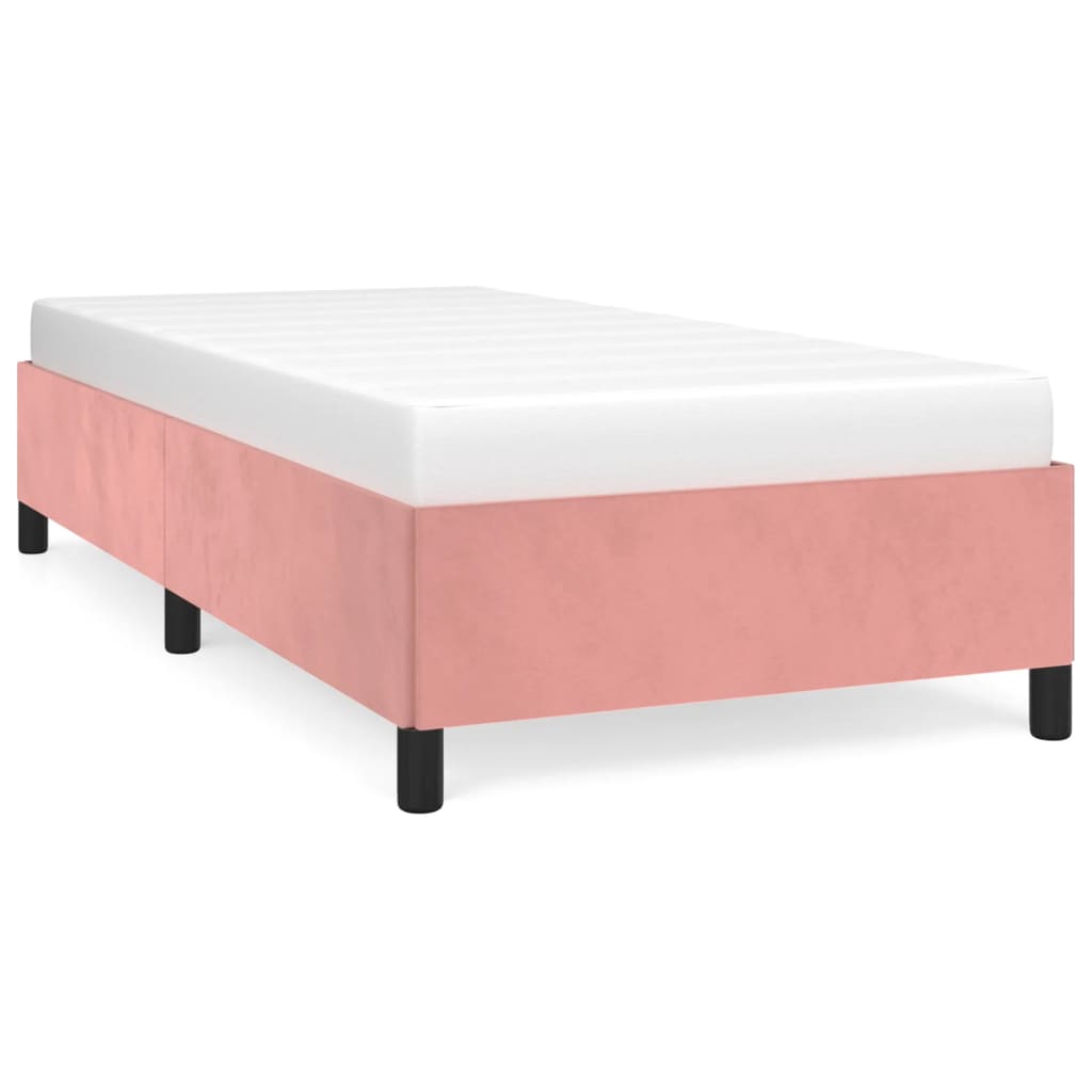 Cadre de lit Rose 90x190 cm Velours Lits & cadres de lit vidaXL   