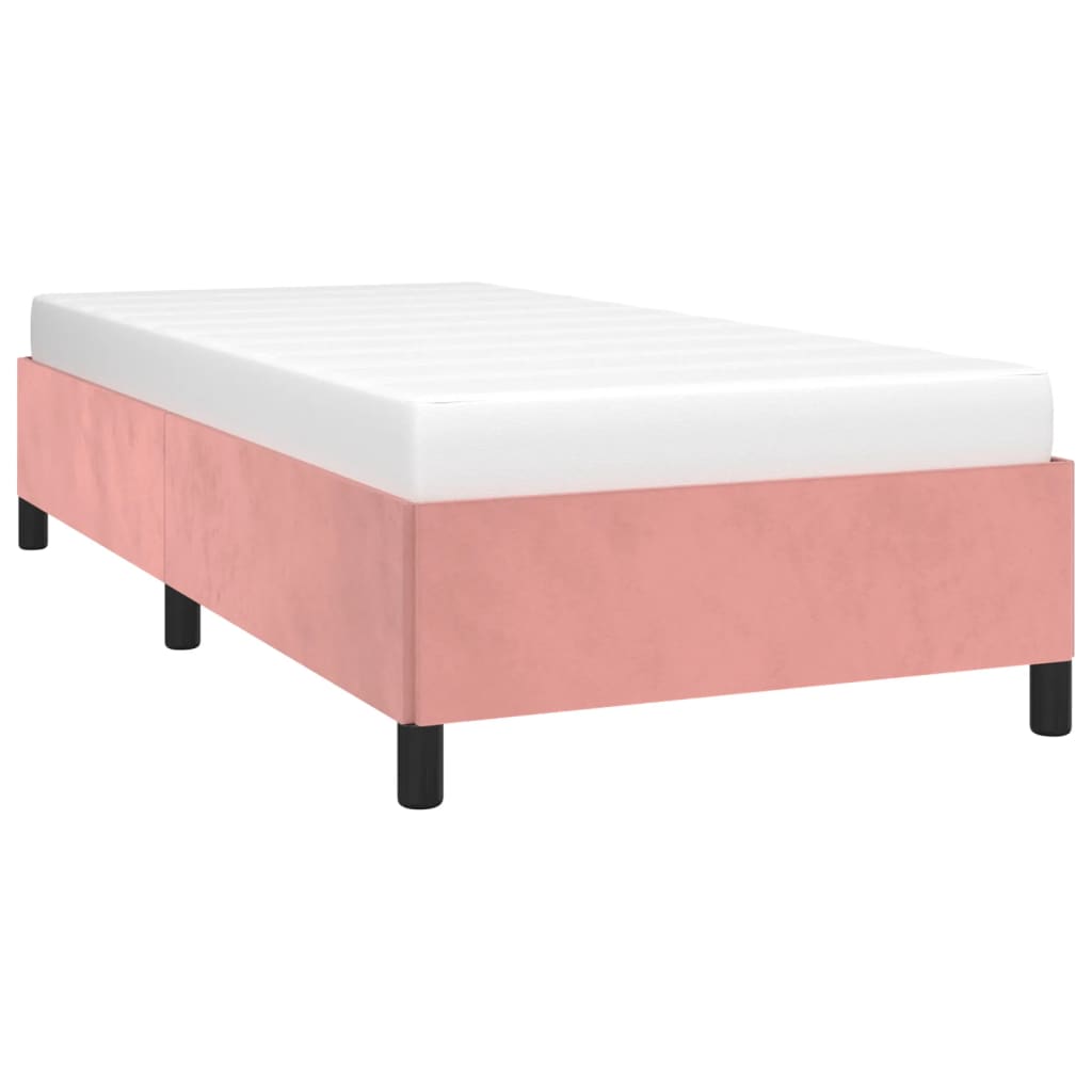 Cadre de lit Rose 90x190 cm Velours Lits & cadres de lit vidaXL   