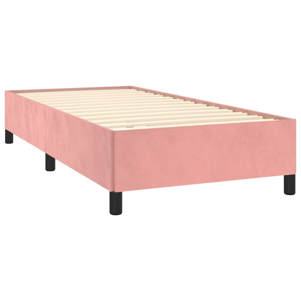 Cadre de lit Rose 90x190 cm Velours Lits & cadres de lit vidaXL   