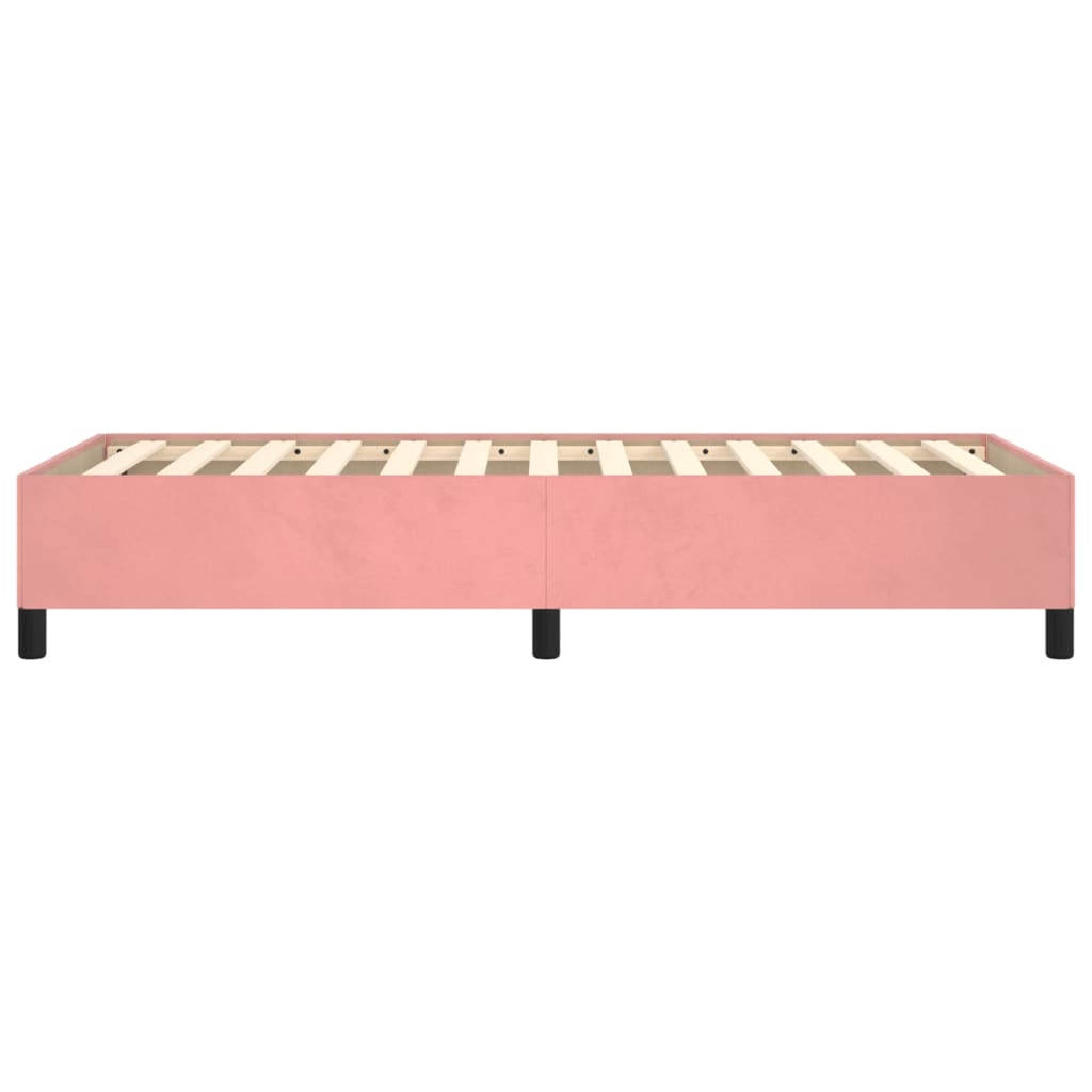 Cadre de lit Rose 90x190 cm Velours Lits & cadres de lit vidaXL   