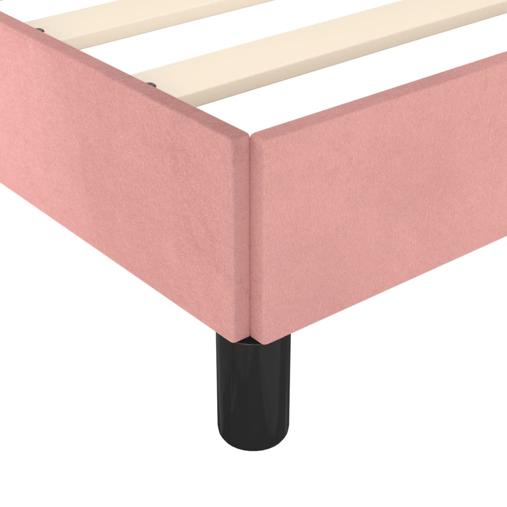 Cadre de lit Rose 90x190 cm Velours Lits & cadres de lit vidaXL   