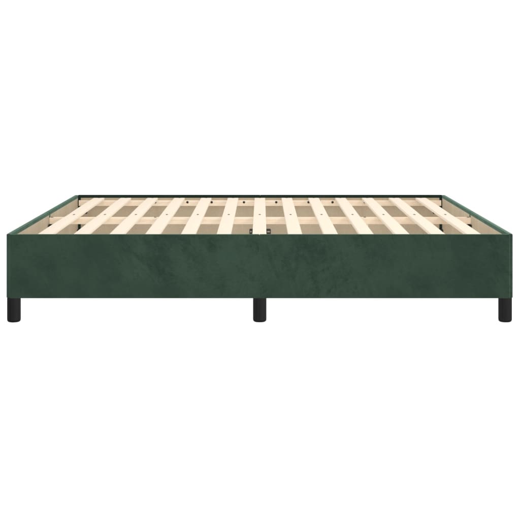 Cadre de lit Vert foncé 180x200 cm Velours Lits & cadres de lit vidaXL   