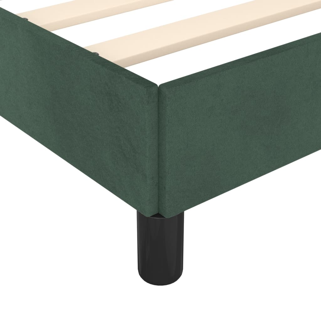 Cadre de lit Vert foncé 180x200 cm Velours Lits & cadres de lit vidaXL   