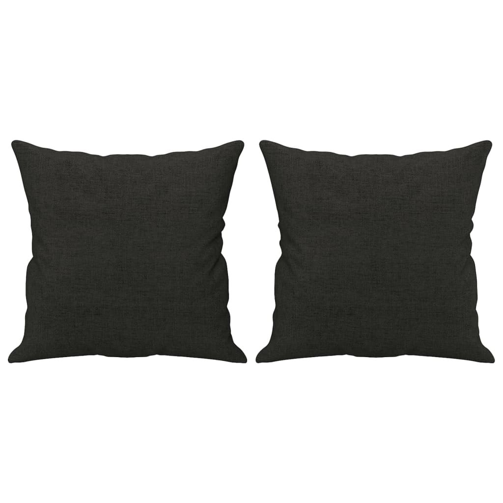 Coussins décoratifs 2 pcs Noir 40x40 cm Tissu Coussins décoratifs vidaXL   