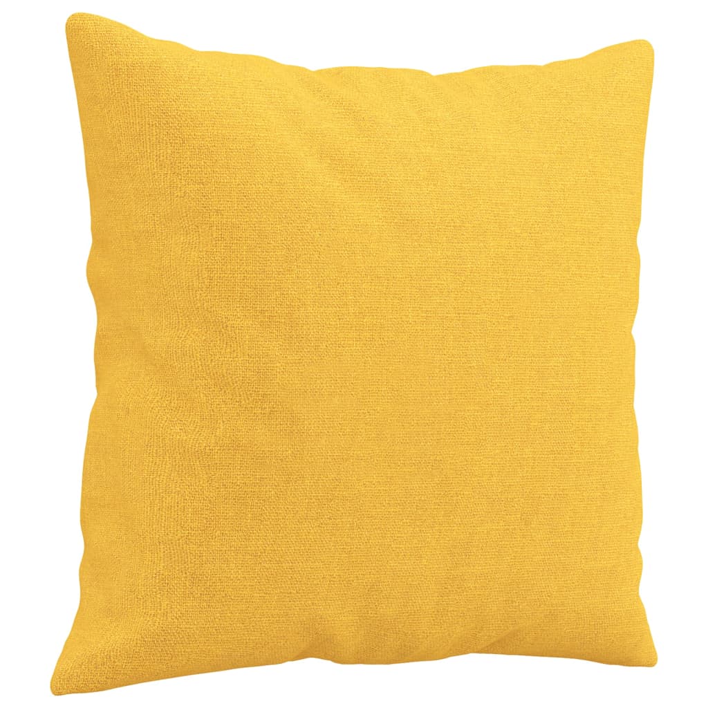 Coussins décoratifs 2 pcs Jaune clair 40x40 cm Tissu Coussins décoratifs vidaXL   