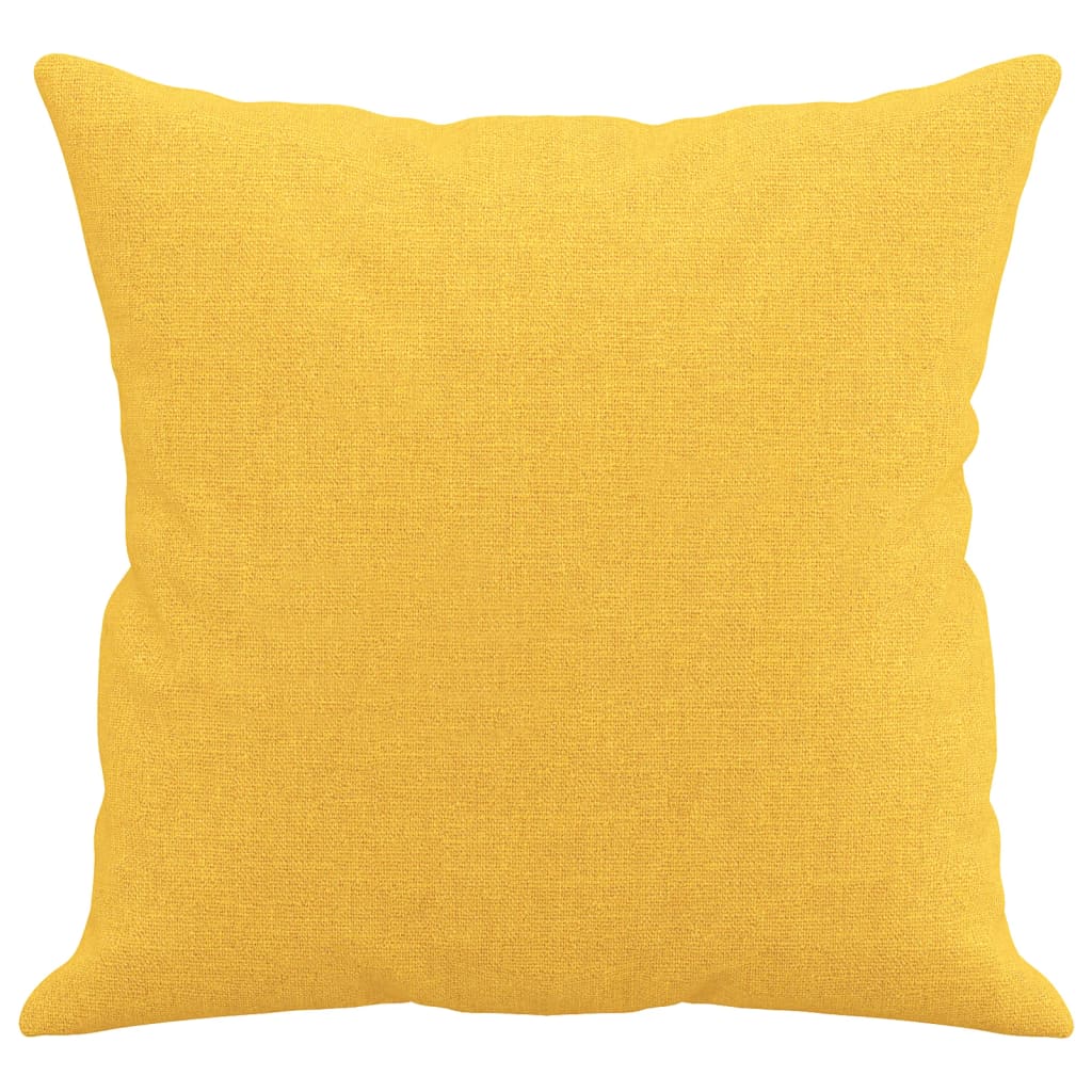 Coussins décoratifs 2 pcs Jaune clair 40x40 cm Tissu Coussins décoratifs vidaXL   