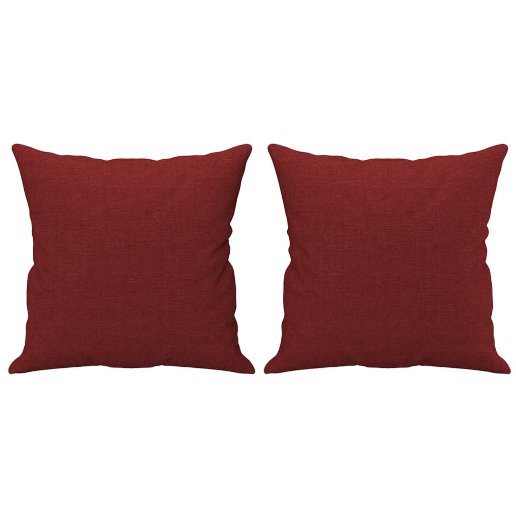 Coussins décoratifs lot de 2 Rouge bordeaux 40x40 cm Tissu Coussins décoratifs vidaXL   