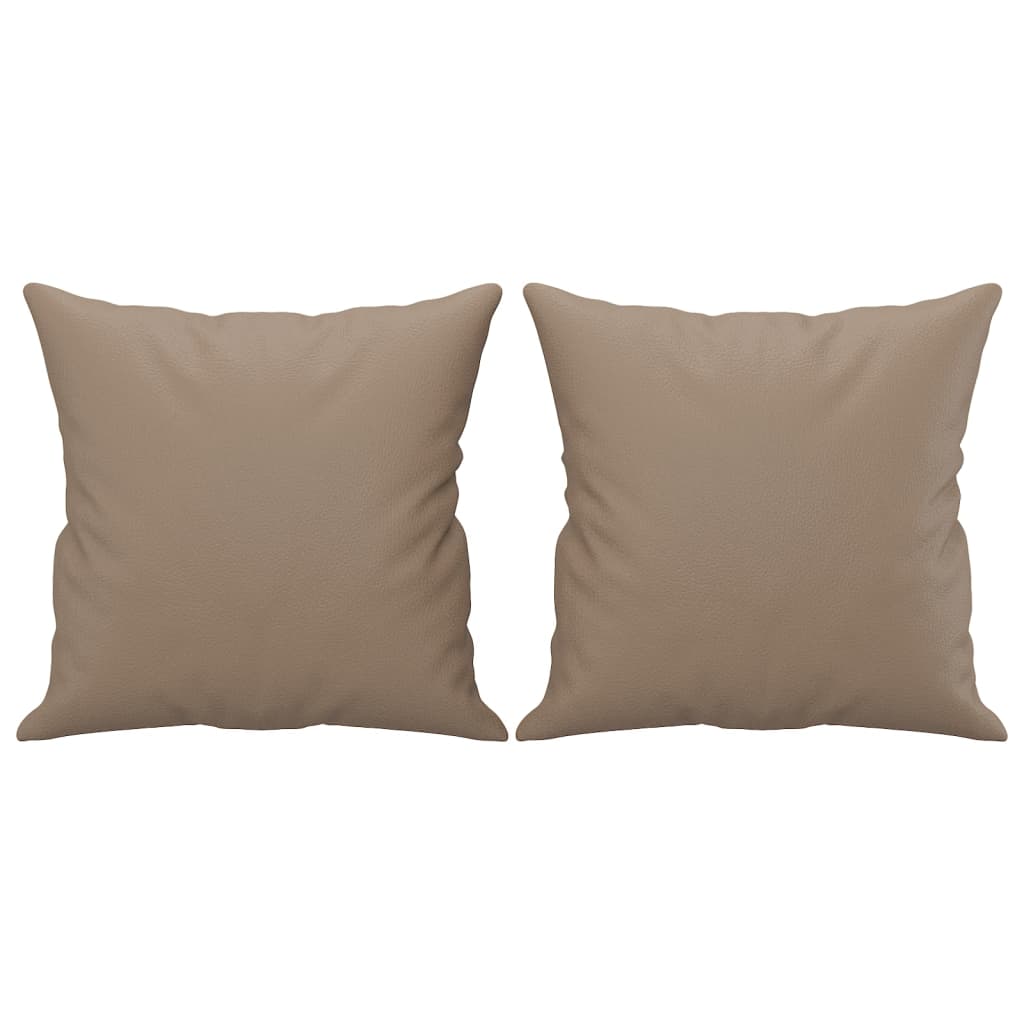 Coussins décoratifs 2 pcs Cappuccino 40x40 cm Similicuir - Xios Store SNC