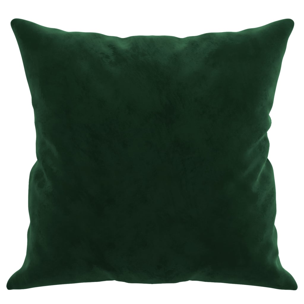 Coussins décoratifs 2 pcs Vert foncé 40x40 cm Velours Coussins décoratifs vidaXL   