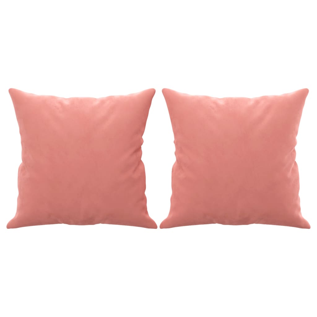 Coussins décoratifs 2 pcs Rose 40x40 cm Velours Coussins décoratifs vidaXL   