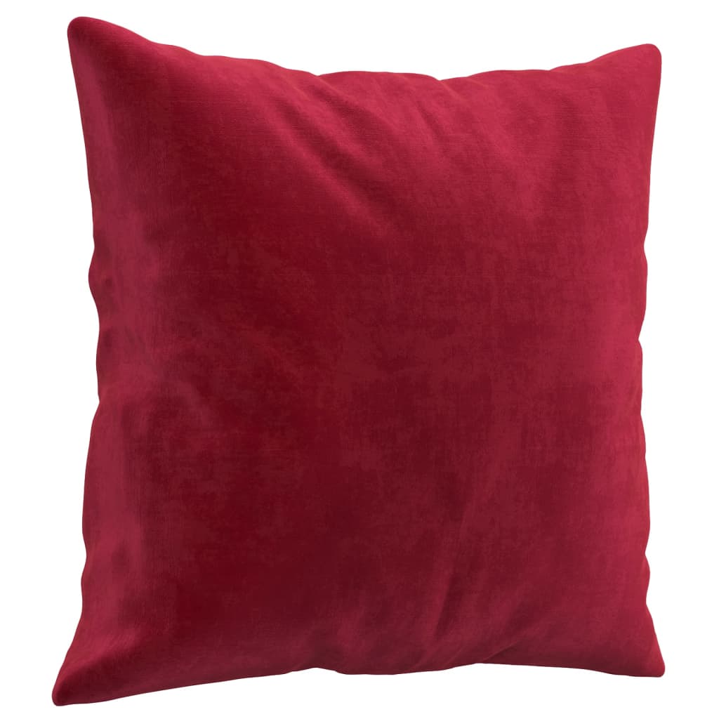 Coussins décoratifs 2 pcs Rouge bordeaux 40x40 cm Velours Coussins décoratifs vidaXL   