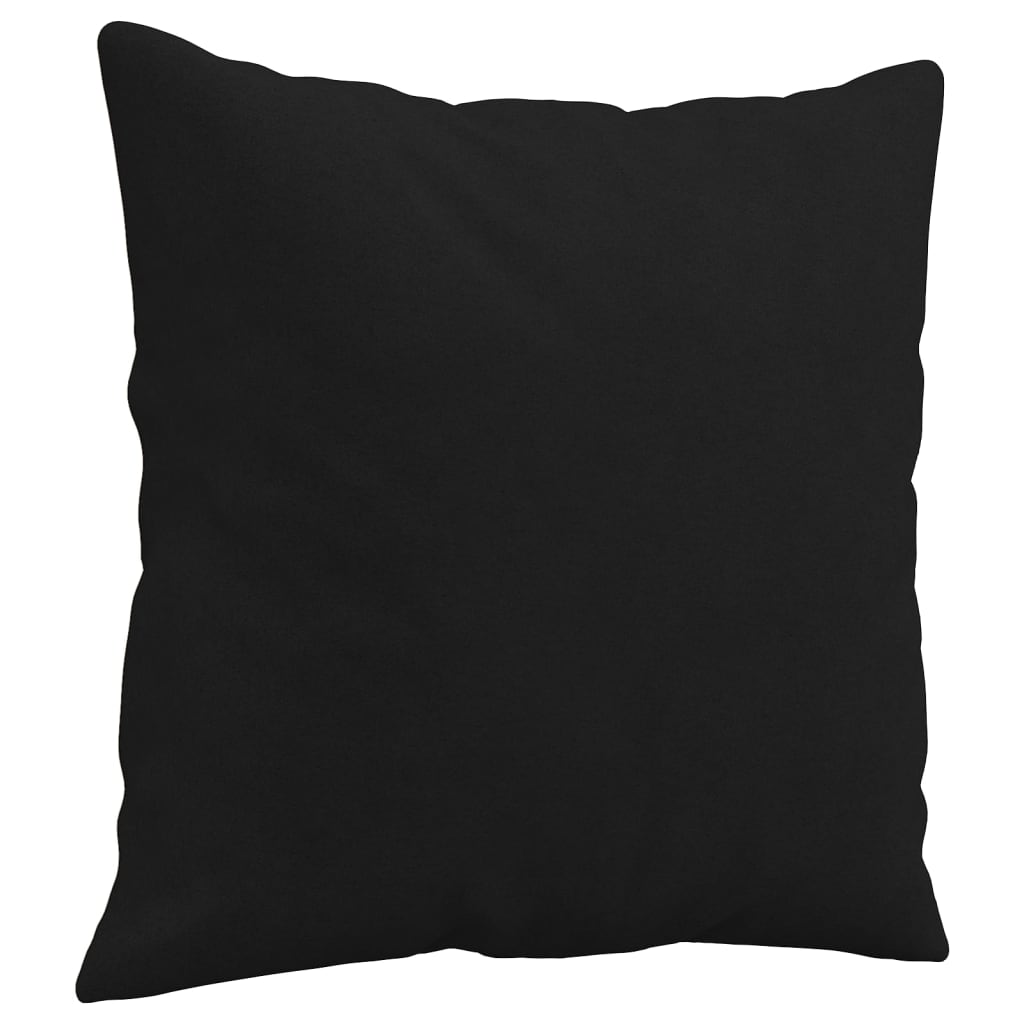 Coussins décoratifs 2 pcs Noir 40x40 cm Tissu microfibre Coussins décoratifs vidaXL   