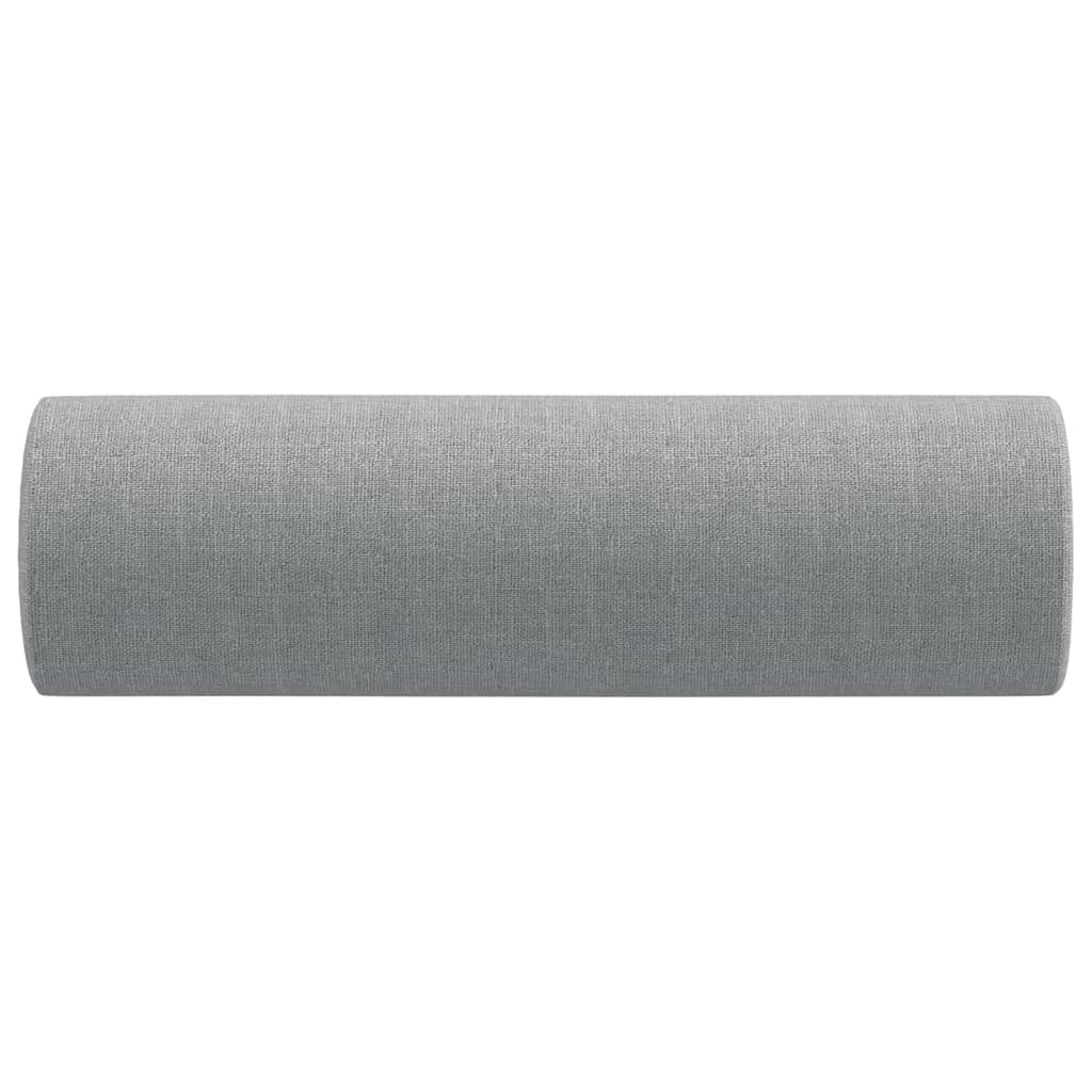 Oreillers décoratifs 2 pcs Gris clair Ø15x50 cm Tissu Coussins décoratifs vidaXL   