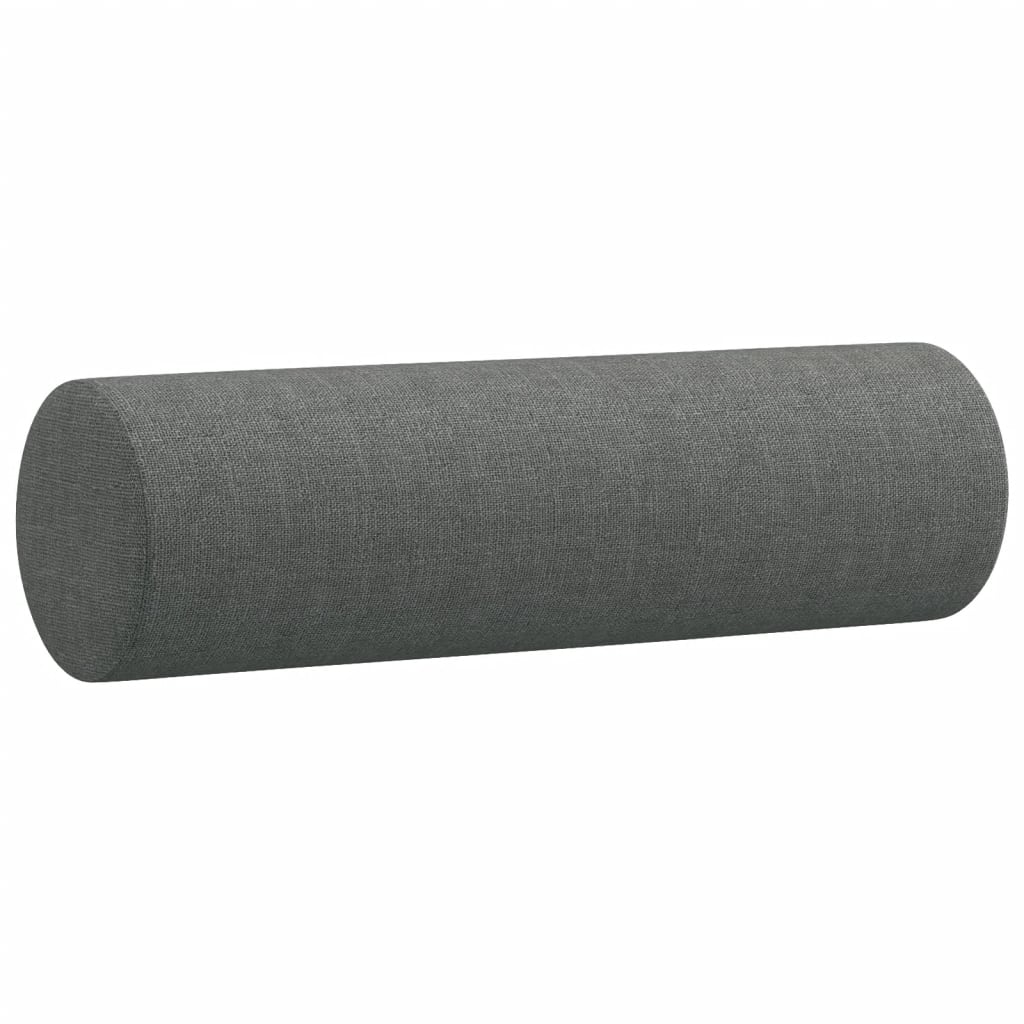 Coussins décoratifs 2 pcs Gris foncé Ø15x50 cm Tissu Coussins décoratifs vidaXL   