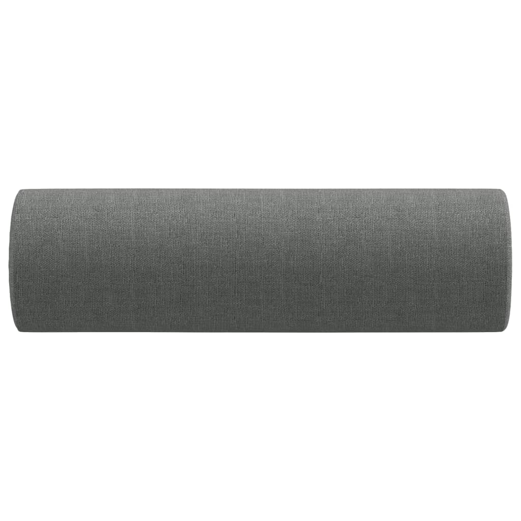 Coussins décoratifs 2 pcs Gris foncé Ø15x50 cm Tissu Coussins décoratifs vidaXL   