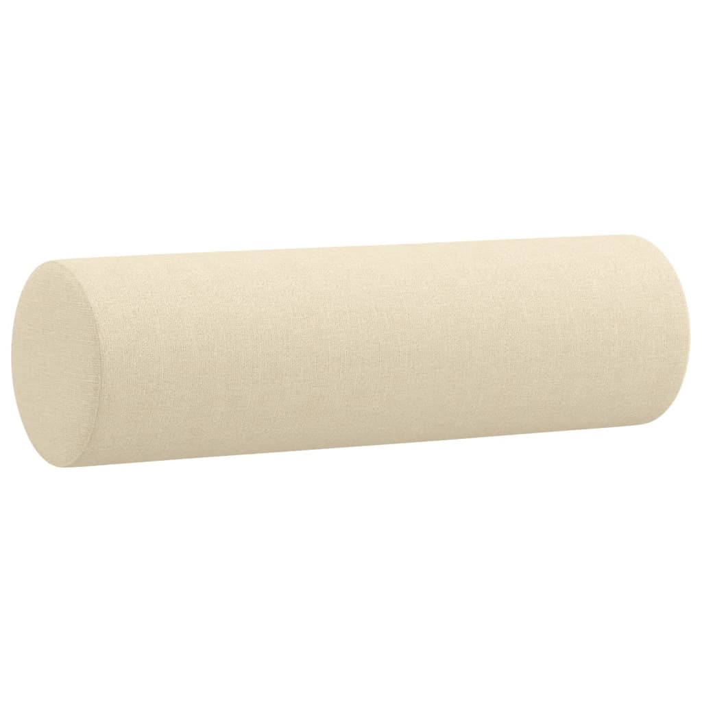 Coussins décoratifs 2 pcs Crème Ø15x50 cm Tissu Coussins décoratifs vidaXL   