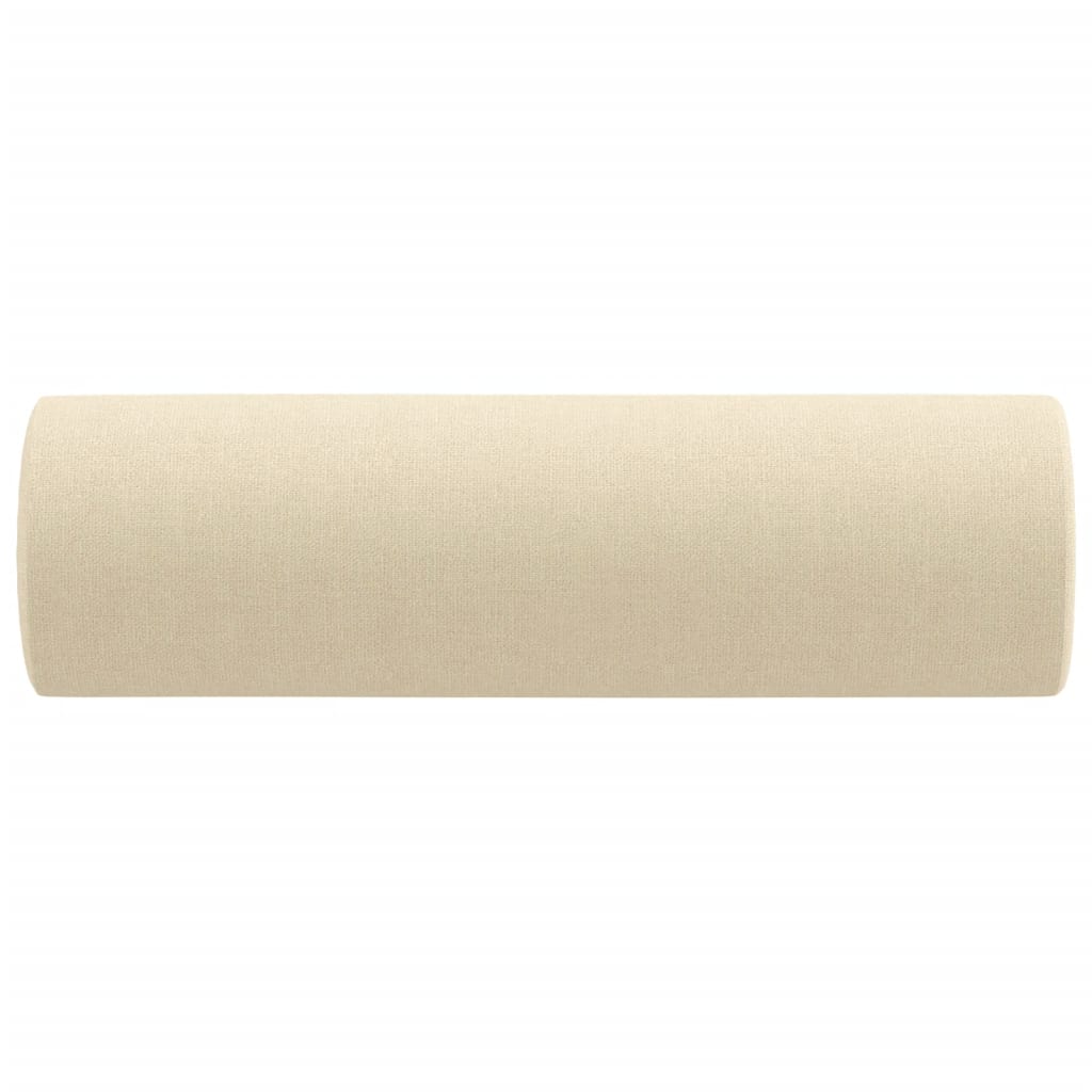 Coussins décoratifs 2 pcs Crème Ø15x50 cm Tissu Coussins décoratifs vidaXL   