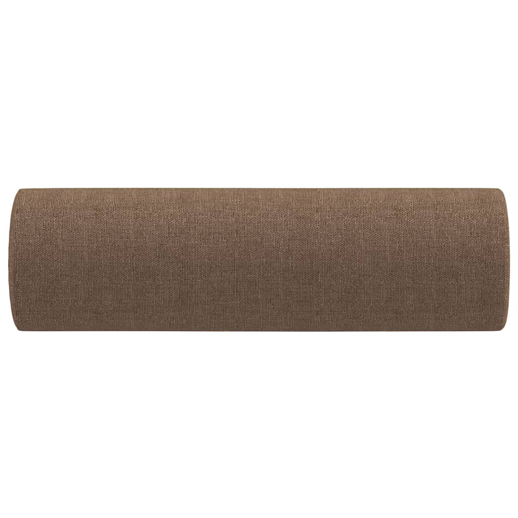 Coussins décoratifs lot de 2 Marron Ø15x50 cm Tissu Coussins décoratifs vidaXL   