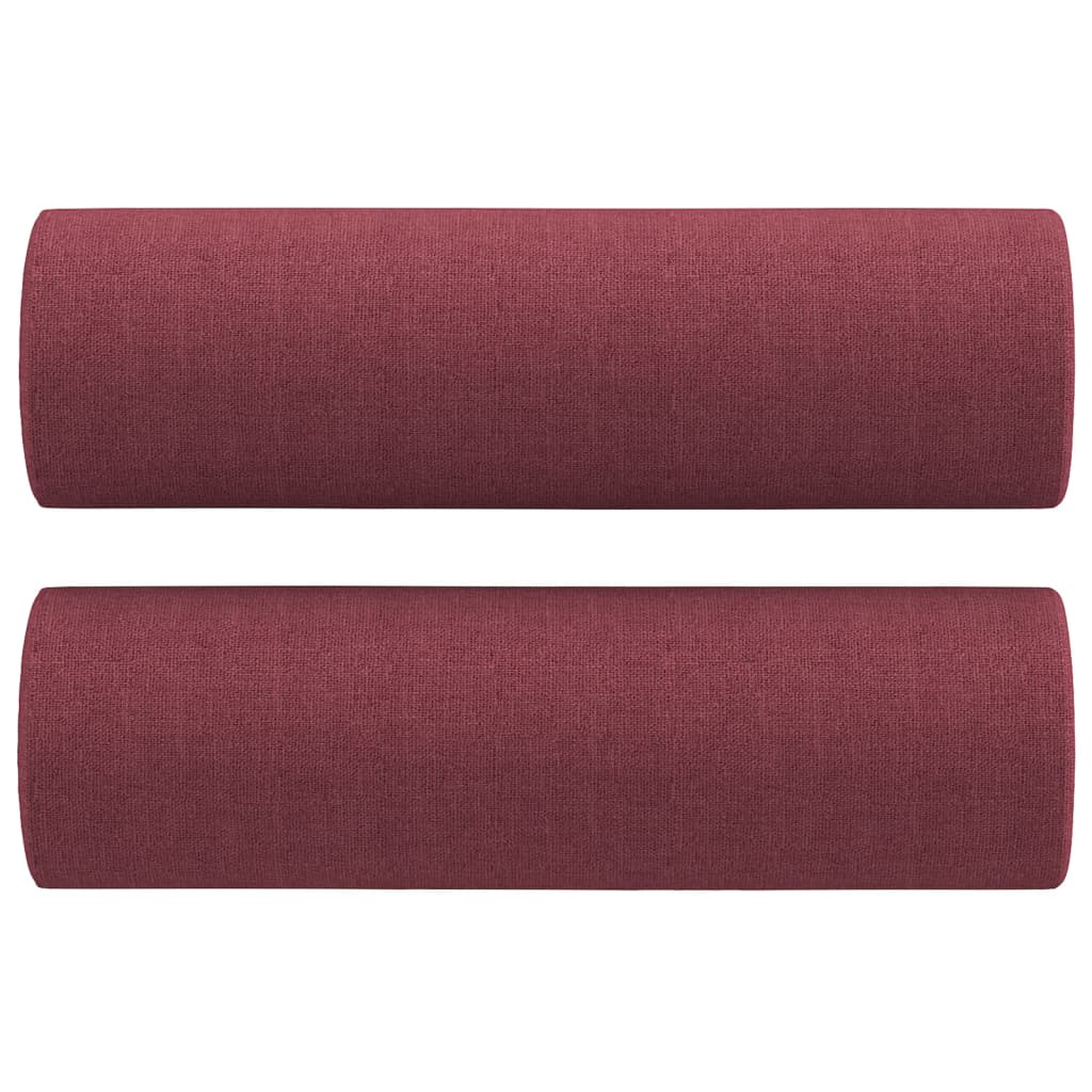 Coussins décoratifs 2 pcs Rouge bordeaux Ø15x50 cm Tissu Coussins décoratifs vidaXL   