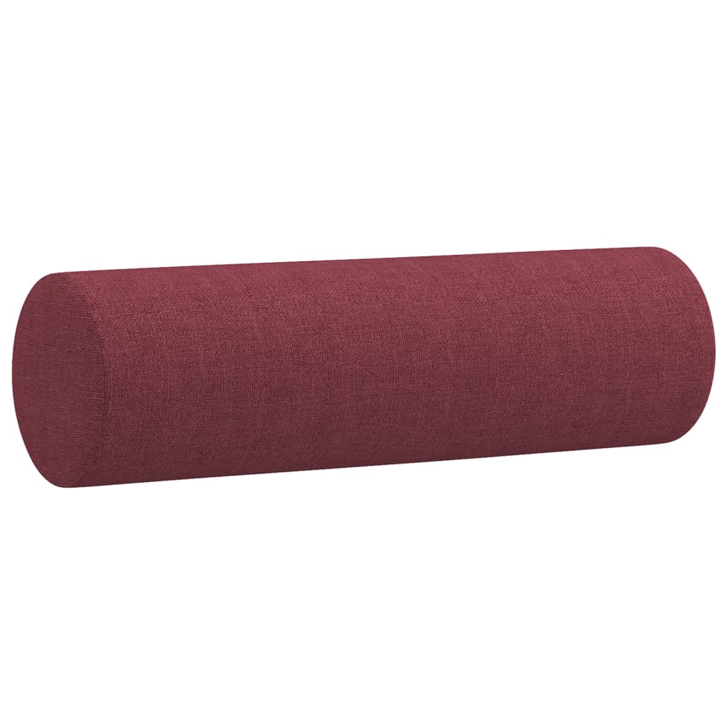 Coussins décoratifs 2 pcs Rouge bordeaux Ø15x50 cm Tissu Coussins décoratifs vidaXL   