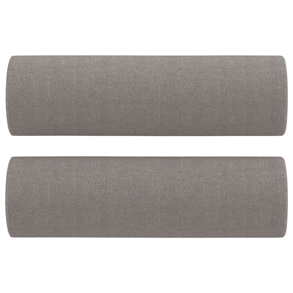 Coussins décoratifs 2 pcs Taupe Ø15x50 cm Tissu Coussins décoratifs vidaXL   