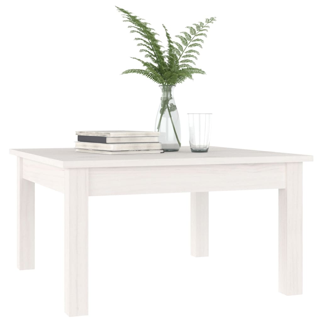 Table basse Blanc 55x55x30 cm Bois massif de pin Tables basses vidaXL   