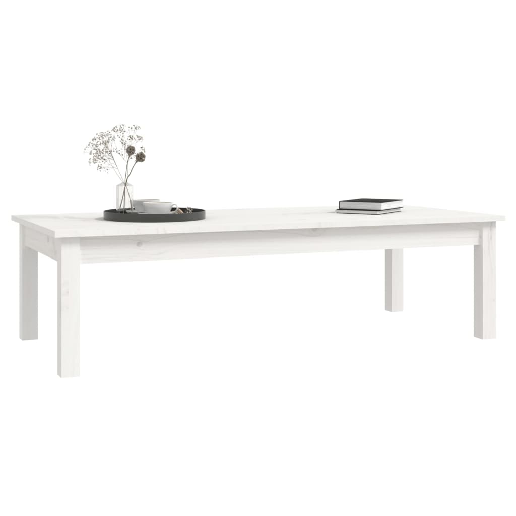 Table basse Blanc 110x50x30 cm Bois massif de pin Tables basses vidaXL