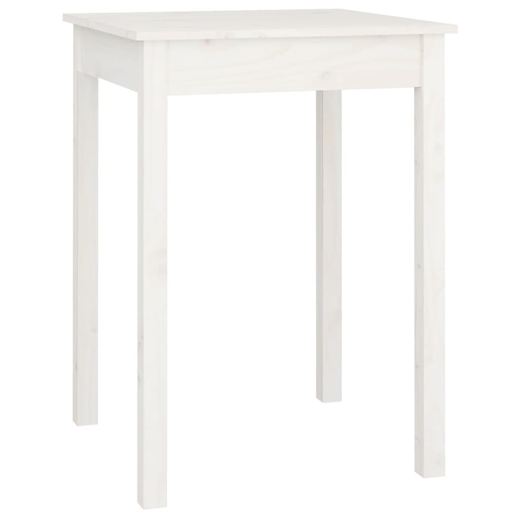 Table à manger Blanc 55x55x75 cm Bois massif de pin - Xios Store SNC