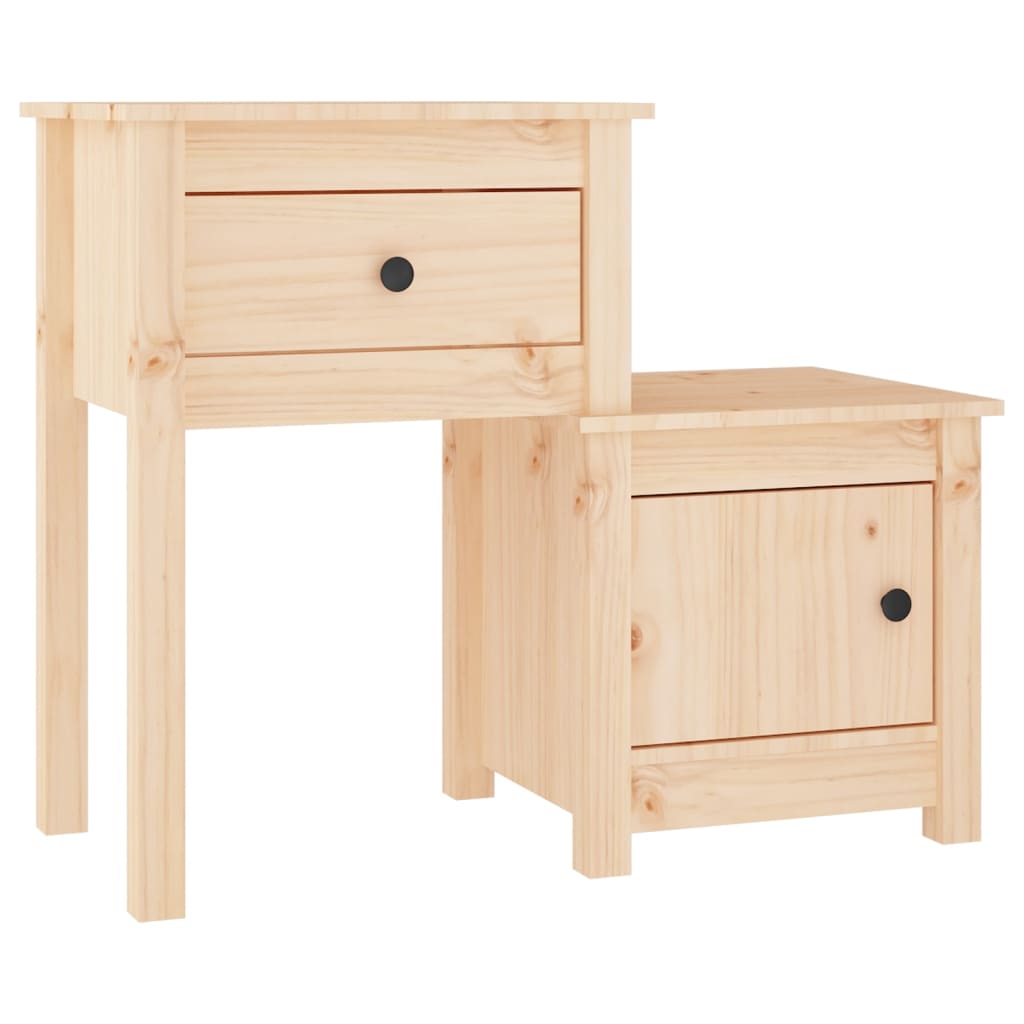 Table de chevet 79,5x38x65,5 cm Bois de pin massif Tables de chevet vidaXL   