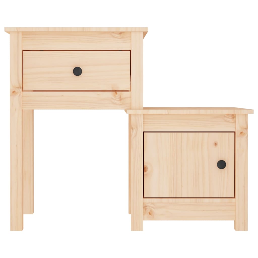 Table de chevet 79,5x38x65,5 cm Bois de pin massif Tables de chevet vidaXL   