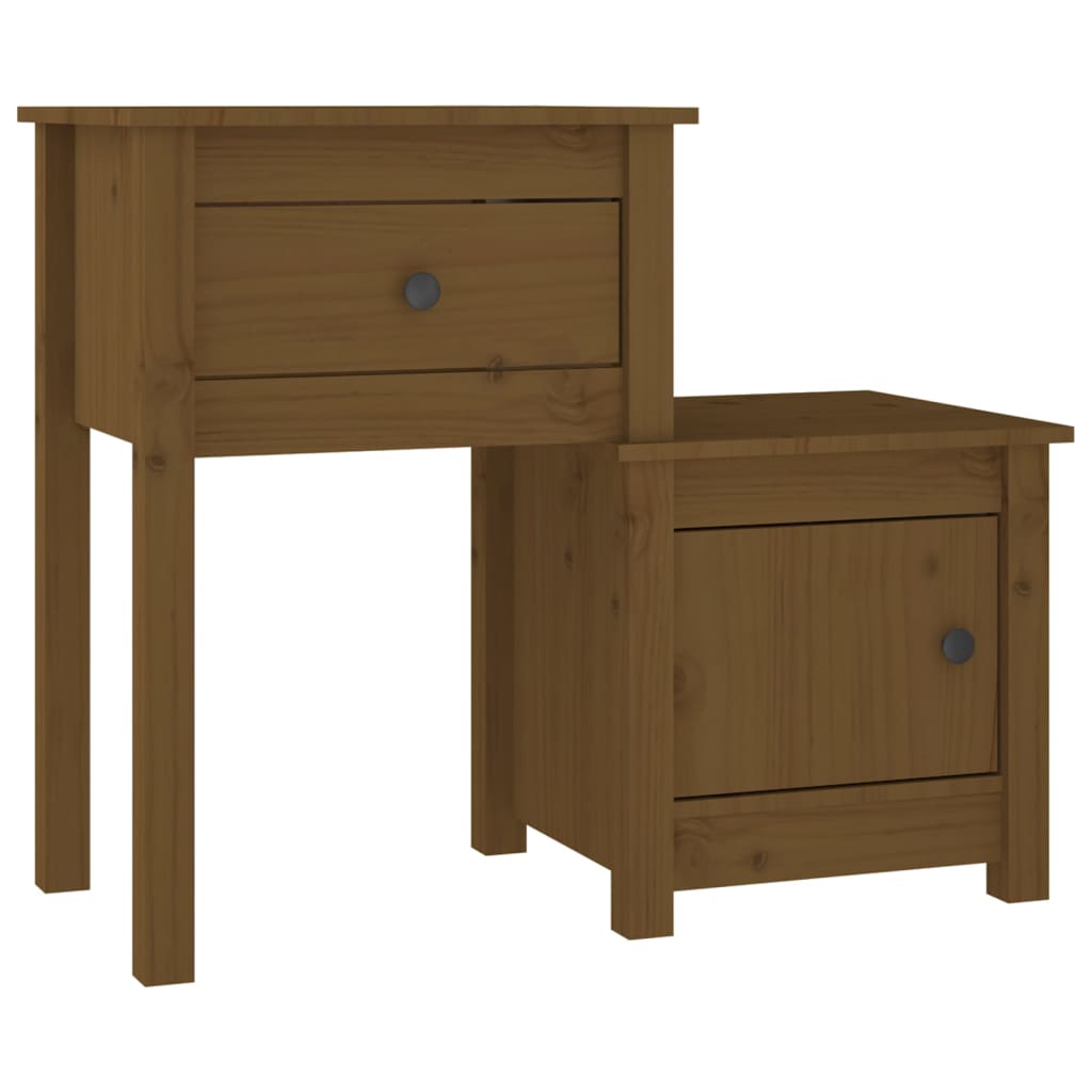 Tables de chevet 2 pcs Marron miel 79,5x38x65,5 cm Pin solide Tables de chevet vidaXL   