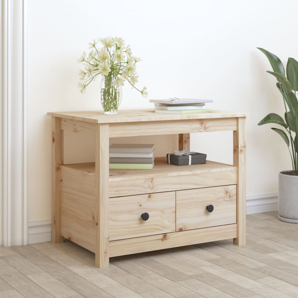 Table basse 71x49x55 cm Bois massif de pin Tables basses vidaXL   