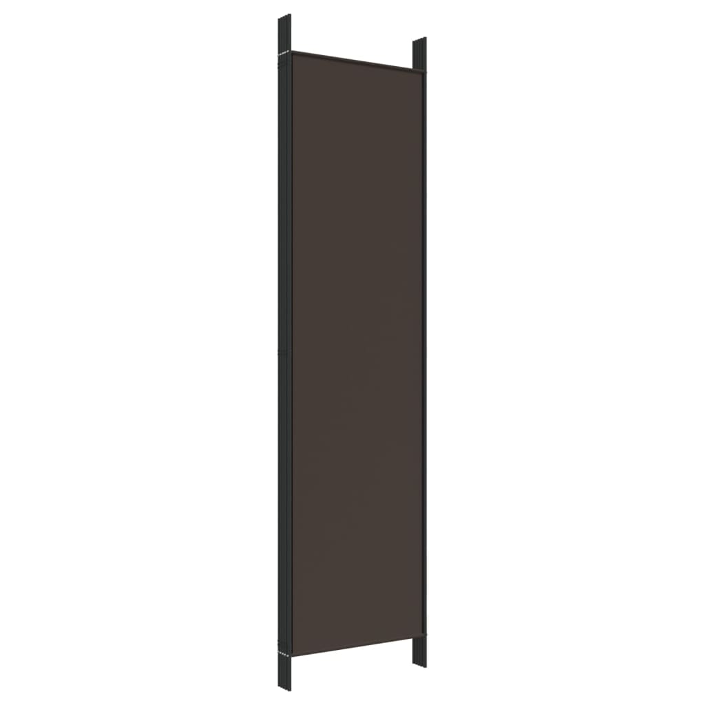 Cloison de séparation 5 panneaux Marron 250x200 cm Tissu Séparateurs de pièces vidaXL   