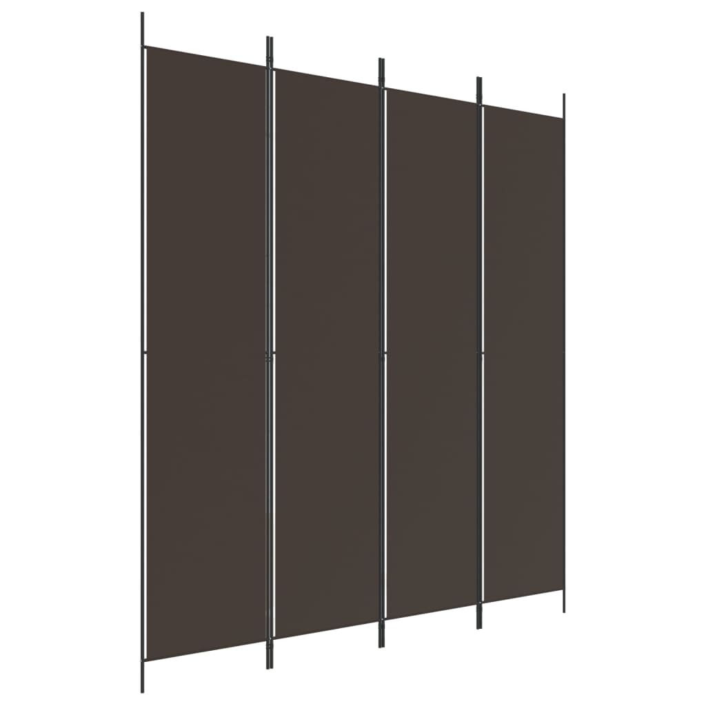 vidaXL Cloison de séparation 4 panneaux Marron 200x220 cm Tissu Séparateurs de pièces vidaXL