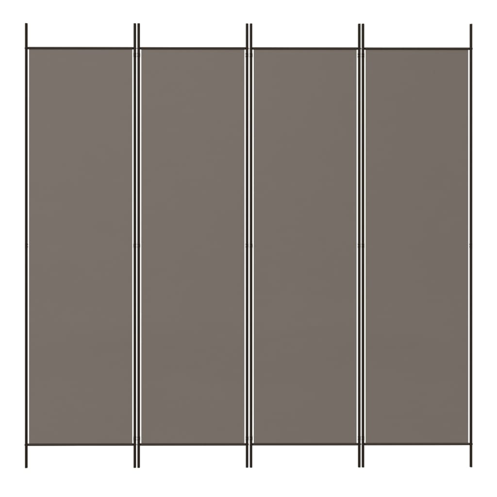 vidaXL Cloison de séparation 4 panneaux Anthracite 200x220 cm Tissu Séparateurs de pièces vidaXL