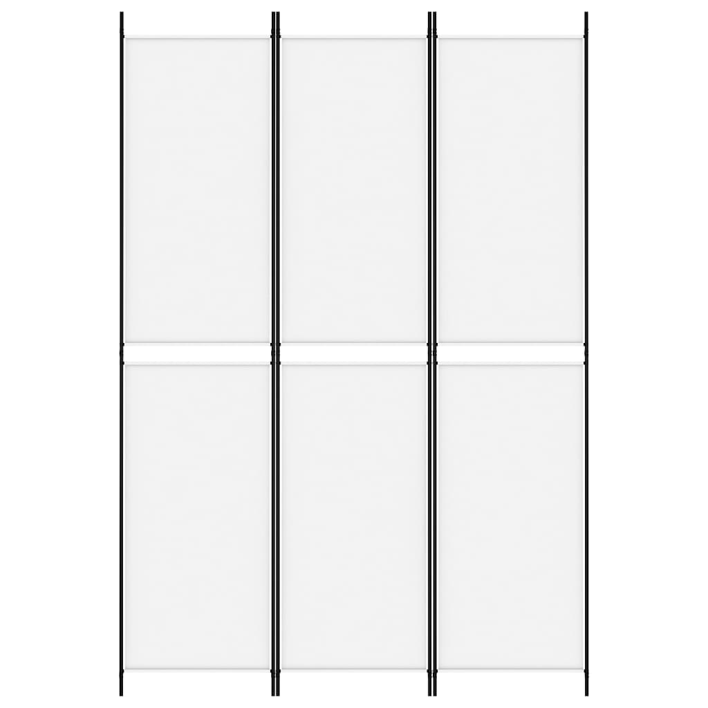 Cloison de séparation 3 panneaux Blanc 150x220 cm Tissu Séparateurs de pièces vidaXL   