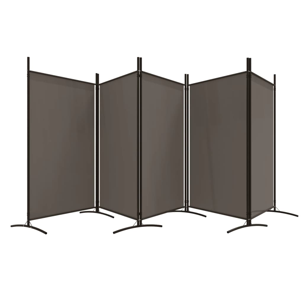 Cloison de séparation 5 panneaux Anthracite 433x180 cm Tissu Séparateurs de pièces vidaXL   