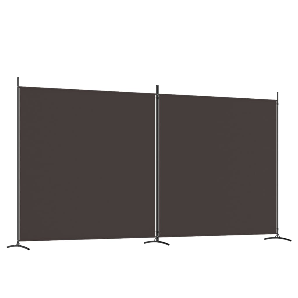 vidaXL Cloison de séparation 2 panneaux Marron 348x180 cm Tissu - Xios Store SNC