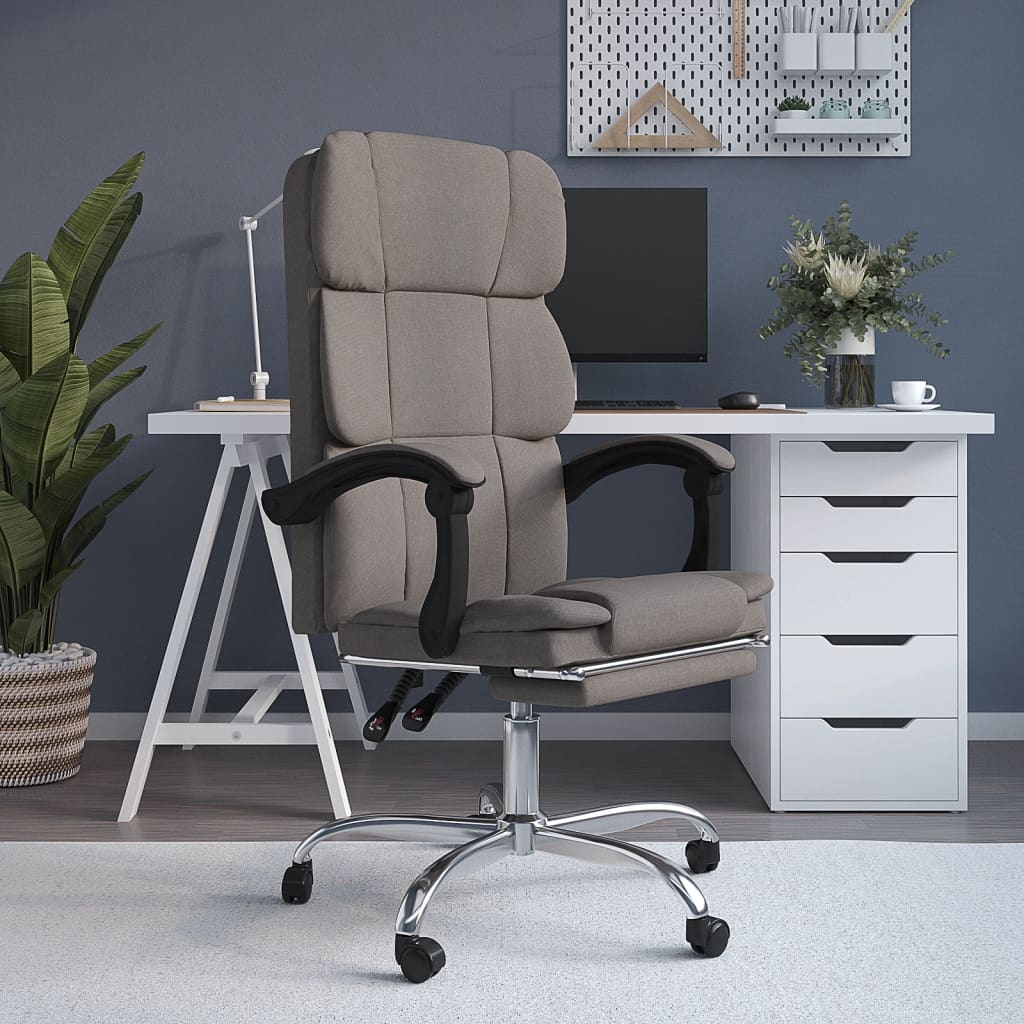 Fauteuil inclinable de bureau Taupe Tissu - Xios Store SNC