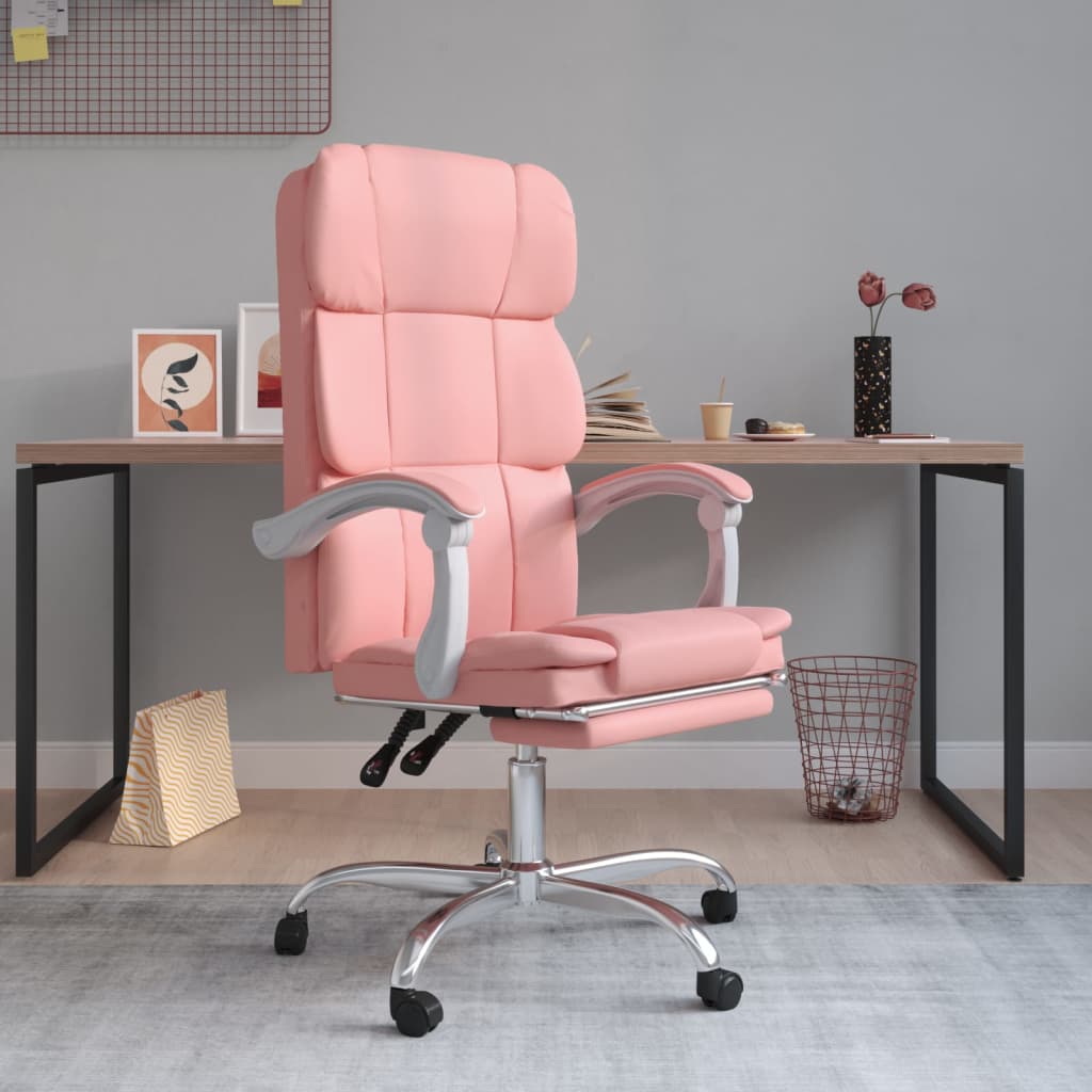 Fauteuil inclinable de bureau Rose Similicuir - Xios Store SNC